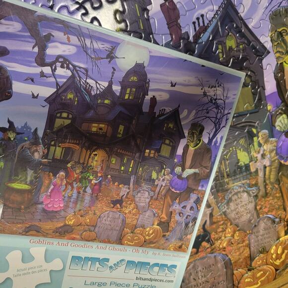 Bits And Pieces Goblins & Goodies & Ghouls Oh My Large Format 300 Pieces Puzzle - Picture 11 of 16